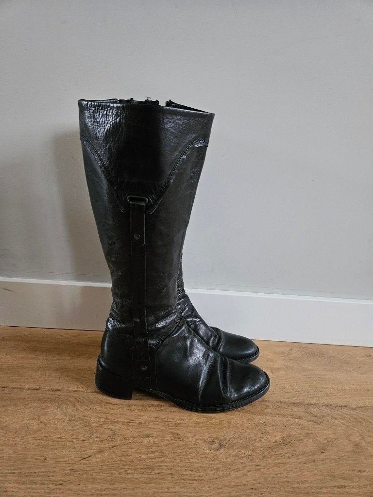 Zwarte laarzen maat 36, Hoge laarzen, Zwart, Onbekend., Nieuw