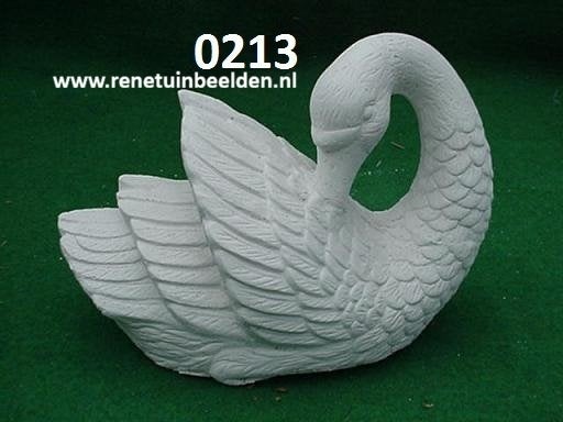 Witte Zwaan. NR 0213, Ophalen, Nieuw, Beton, Dierenbeeld