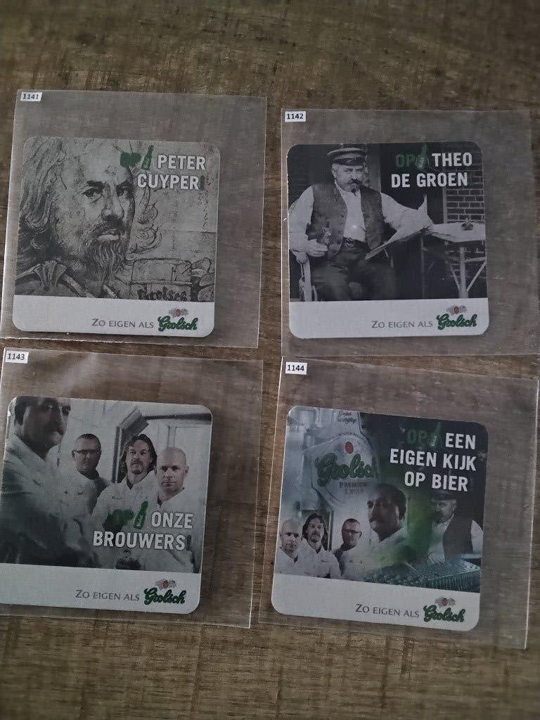 4 Grolsch bier viltjes, Ophalen of Verzenden, Nieuw, Viltje(s), Grolsch