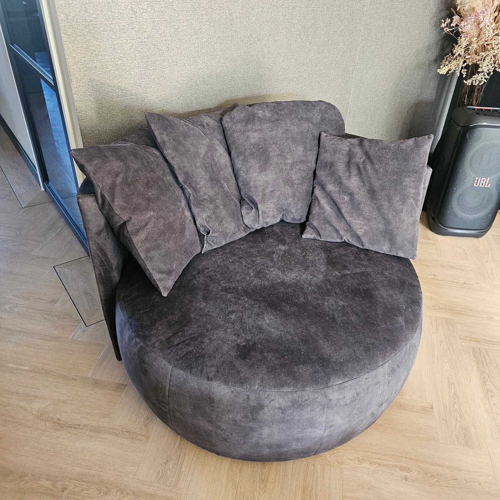 Draai fauteuil Passe Partout - 360 graden draaibaar, Ophalen, Gebruikt, Stof, 100 tot 125 cm