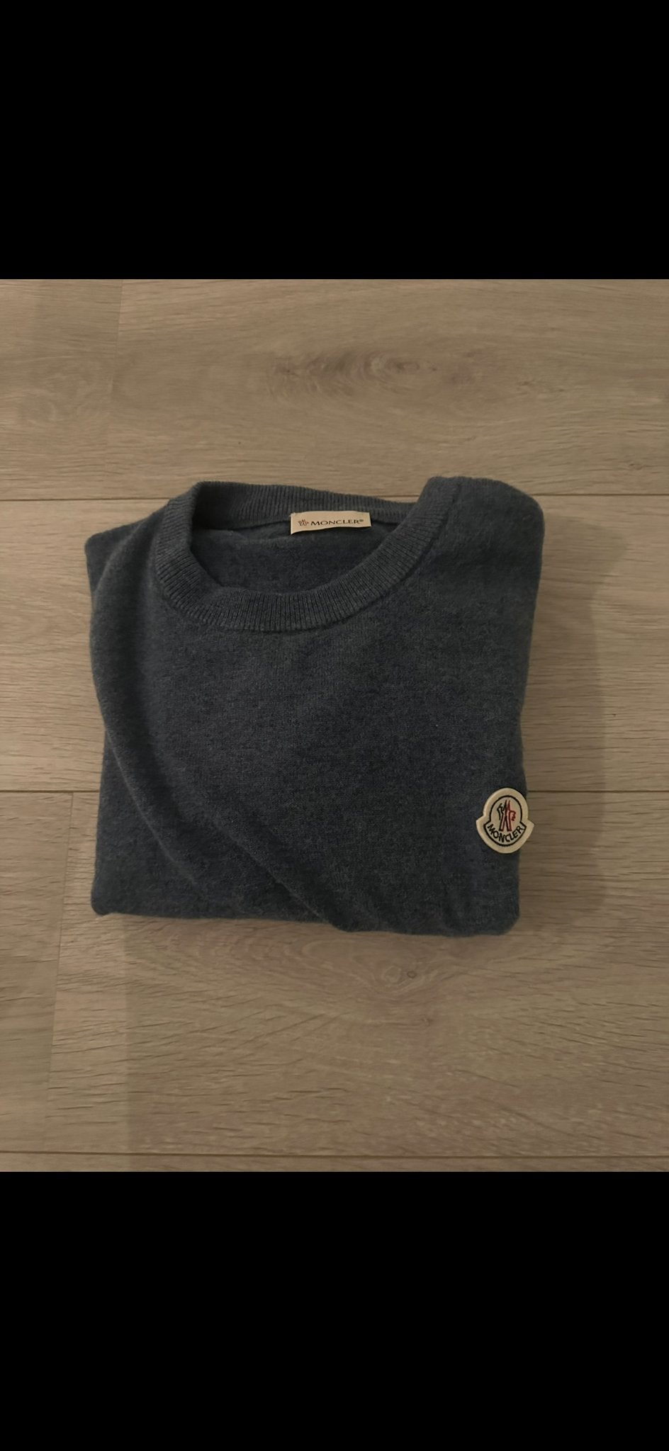 Moncler trui - Blauw - Maat M, Ophalen of Verzenden, Zo goed als nieuw, Maat 48/50 (M), Blauw