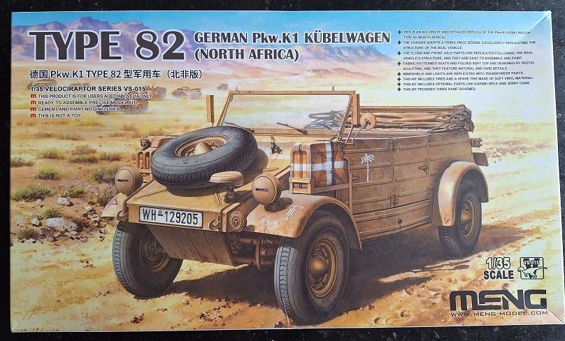 Kubelwagen type 82 North Afrika - Meng 1/35, Overige merken, Auto, Verzenden, 1:32 tot 1:50