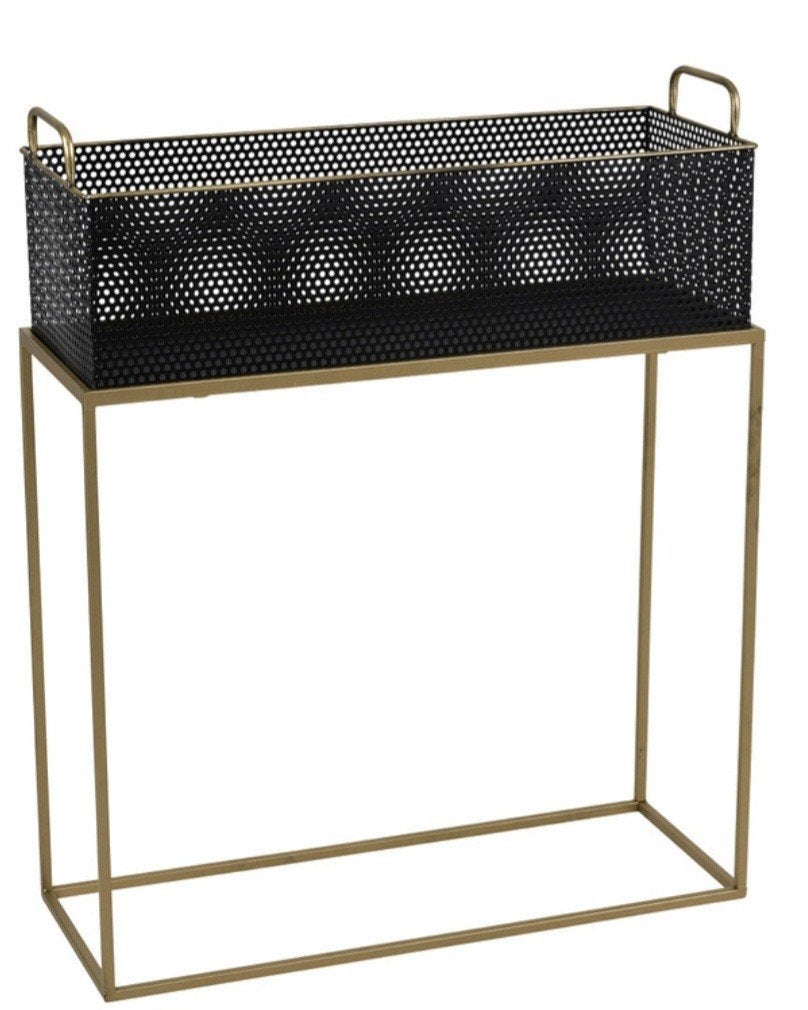 plantenbak gouden frame, Ophalen, Zo goed als nieuw, Zwart, Metaal