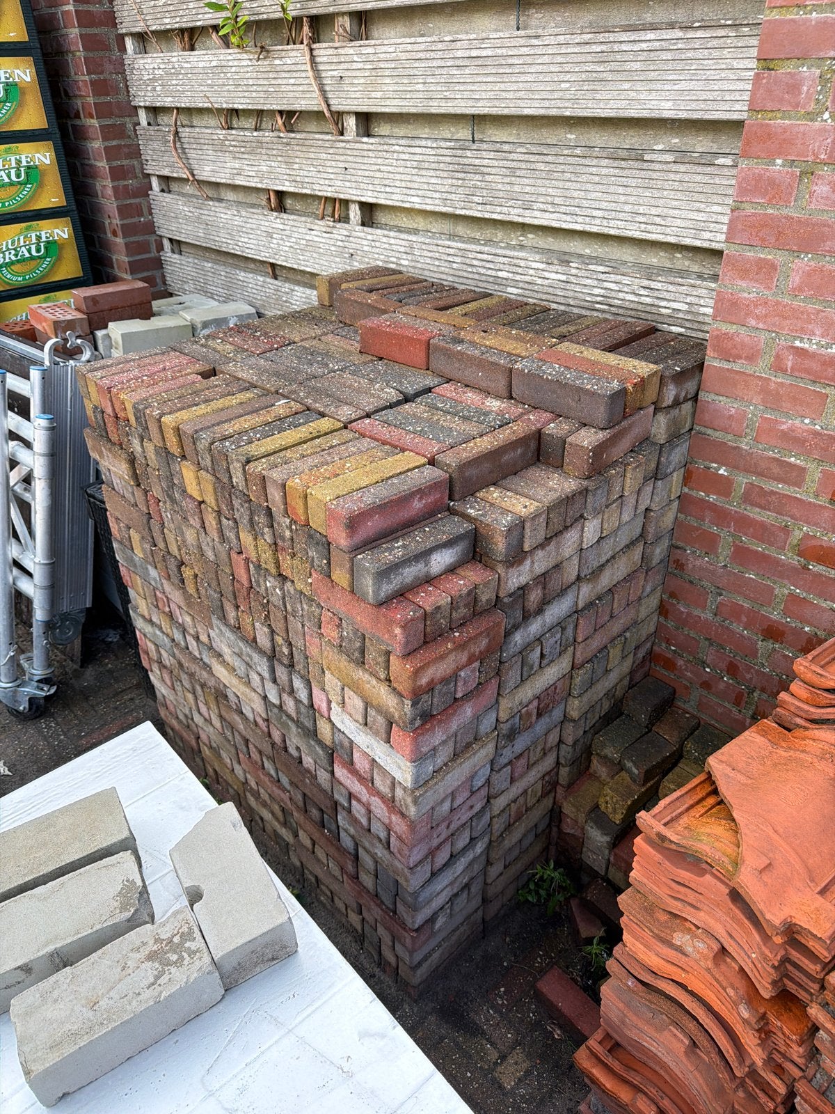 Bestrating - ca. 14 m² klinkers, Ophalen, Gebruikt, Klinkers, 10 m² of meer