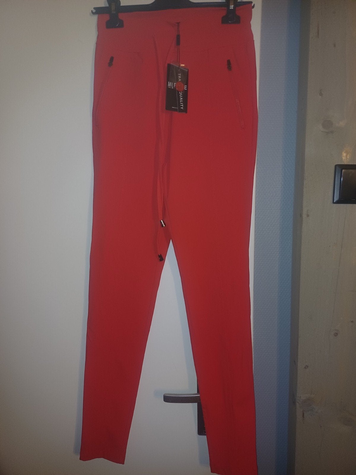 Mi Piace travelbroek skinny Rood met ritsjes, Kleding | Dames, Mp, Mp, Maat 46/48 (XL) of groter, Nieuw