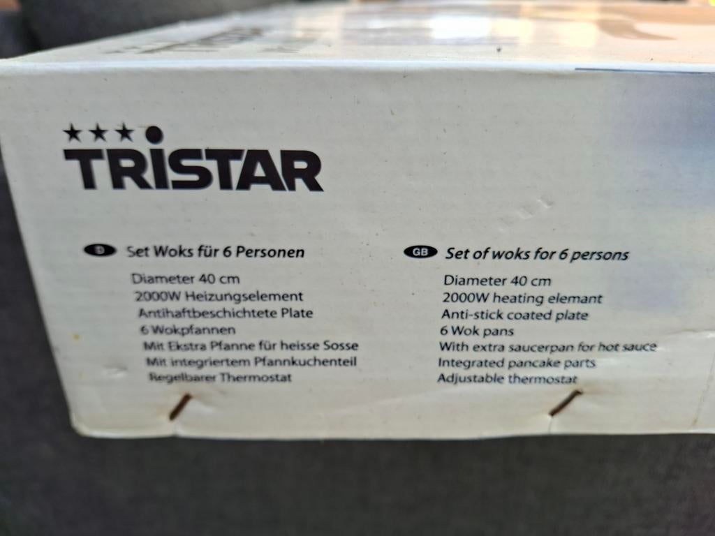 Tristar Gourmetstel / Wokset voor 6 personen, Ophalen, Nieuw, 4 t/m 7 personen
