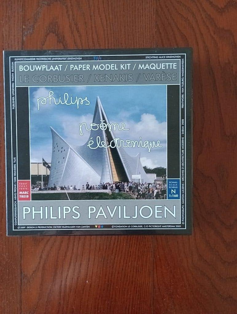 Bouwplaat Philips Paviljoen van Le Corbusier V. van Zanten, Architecten, Victor Veldhuizen van Zanten, Ophalen of Verzenden, Zo goed als nieuw