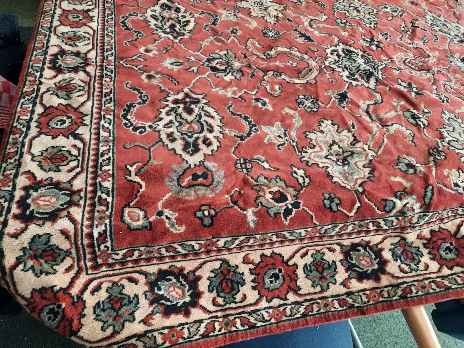 Vintage Tafelkleed 165x133 cm - Klassiek Design, Gebruikt, 100 tot 150 cm, Ophalen of Verzenden, Rechthoekig