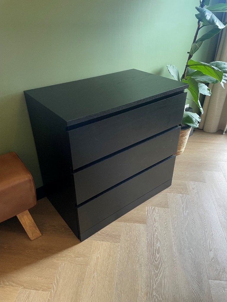 IKEA Malm ladekast 80x78x48, 50 tot 100 cm, Zo goed als nieuw, 3 of 4 laden, Minder dan 100 cm
