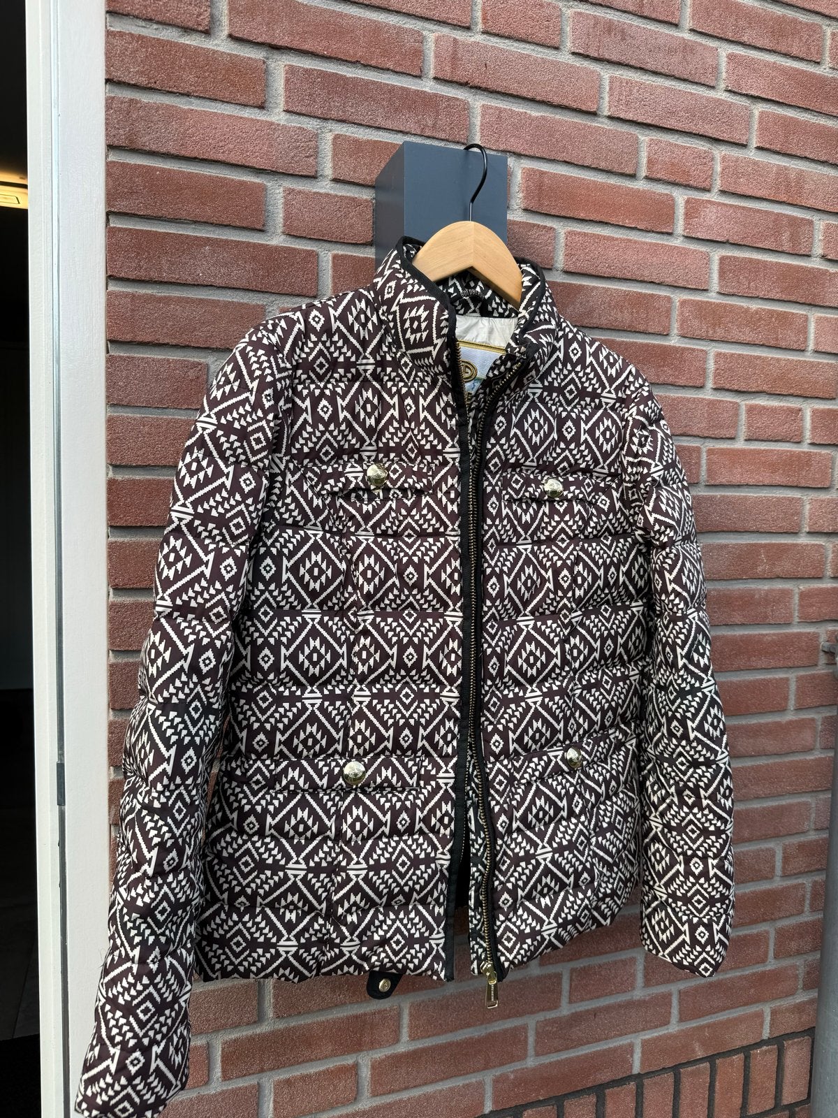 Goldbergh skijas met Aztec print - Maat 40 (L), Ophalen of Verzenden, Zo goed als nieuw, Maat 42/44 (L), Zwart