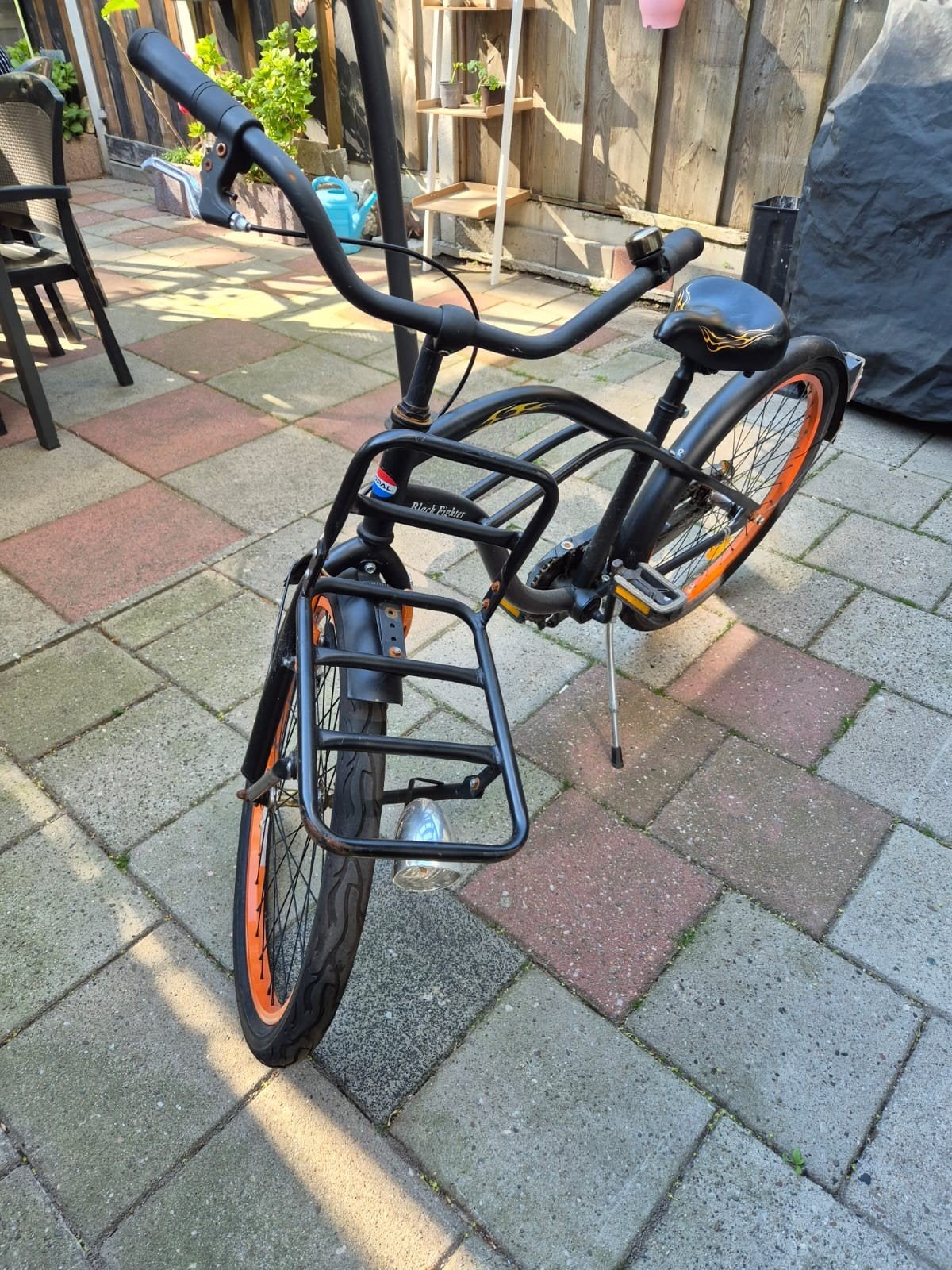 Popal Black Fighter Jongensfiets - Stoere Cruiser, Fietsen en Brommers, Terugtraprem, Ophalen, Overige merken, Gebruikt