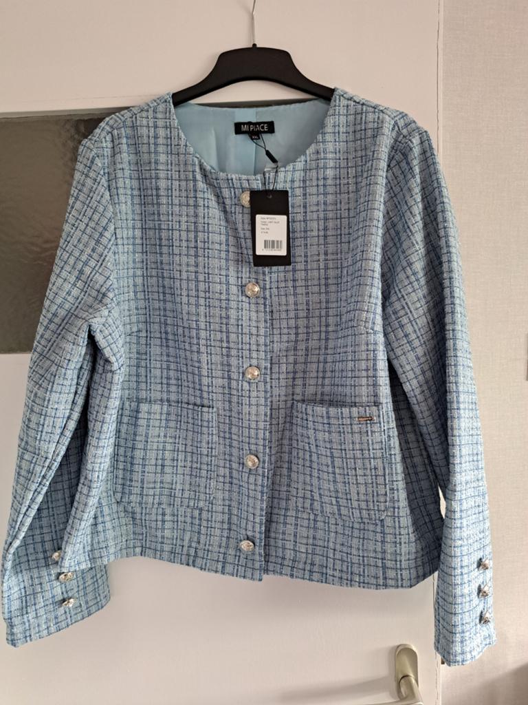 Mi piace jasje, Kleding | Dames, Jasjes, Kostuums en Pakken, Ophalen of Verzenden, Nieuw, Maat 46/48 (XL) of groter, Blauw
