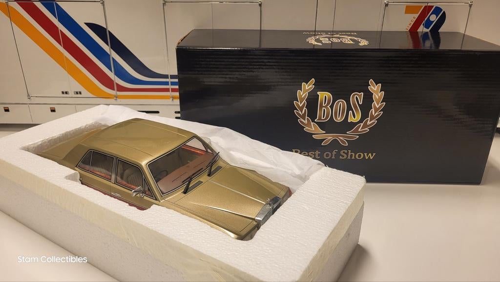 BoS Models Rolls-Royce Silver Spirit Gold / Red Metallic, Hobby en Vrije tijd, Modelauto's | 1:18, Overige merken, Auto, Ophalen of Verzenden