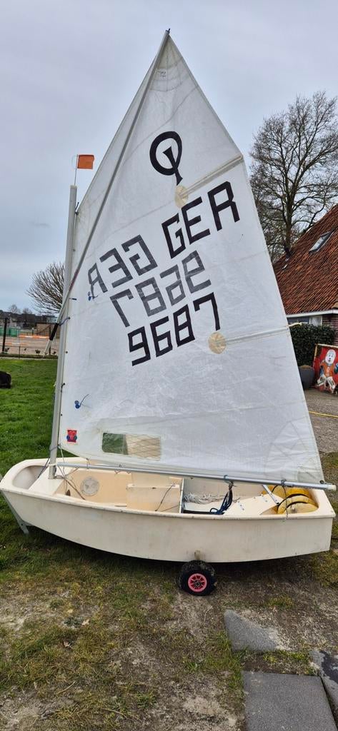Optimist Sailart onzinkbaar met 2 zeilen, Ophalen, Geen motor, Gebruikt, Optimist
