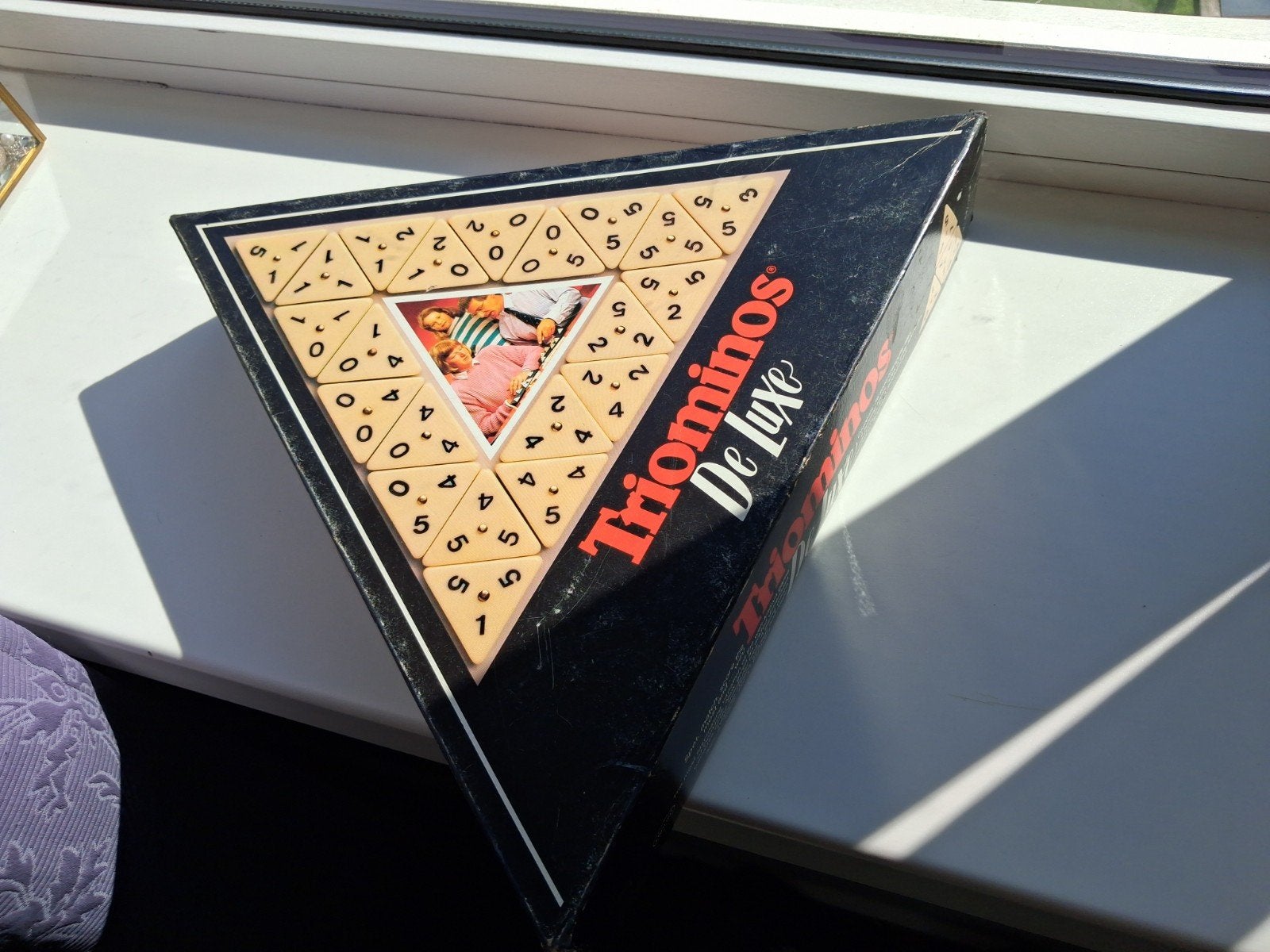 Trio minos triominos spel bordspel vintage, Ophalen of Verzenden, Gebruikt