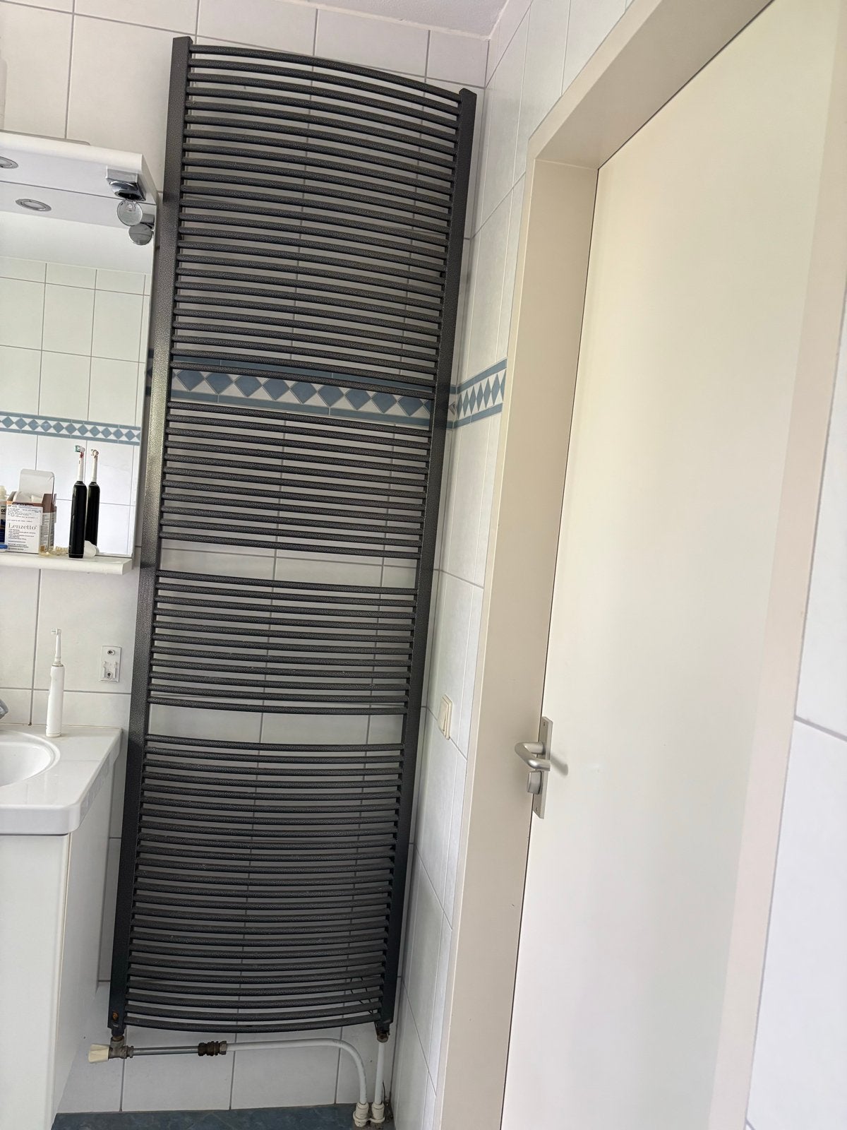 Jaga design radiator 1895W - 215x65cm - zilver/zwart, Ophalen, Gebruikt, Radiator, 60 tot 150 cm