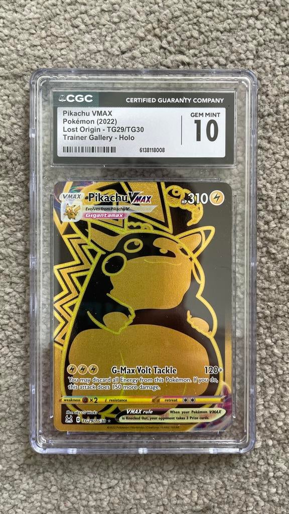 Pikachu VMAX TG29/TG30 Lost Origin - CGC 10, Ophalen of Verzenden, Zo goed als nieuw
