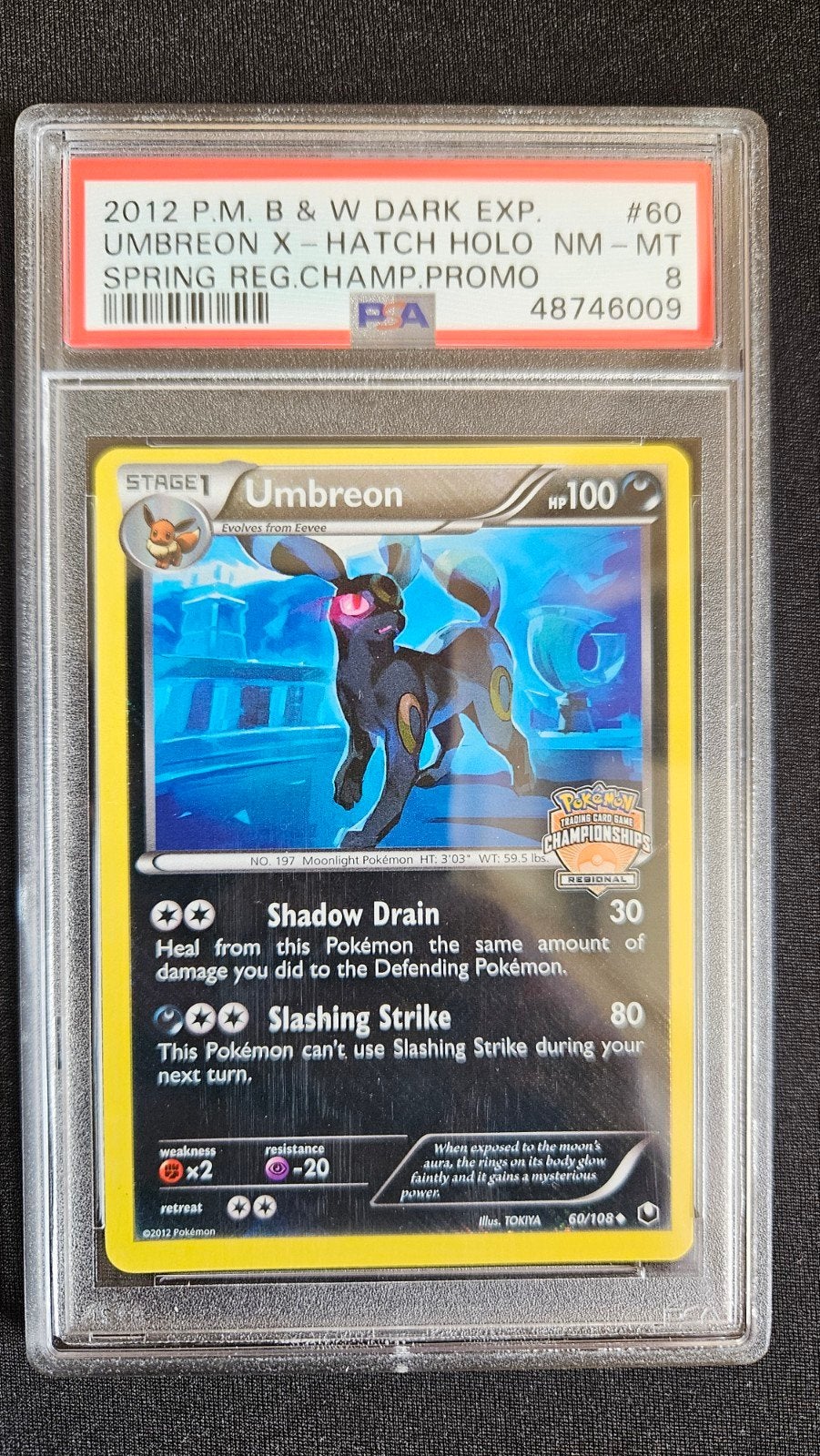Umbreon regional championships psa 8 POP66, Ophalen of Verzenden, Zo goed als nieuw