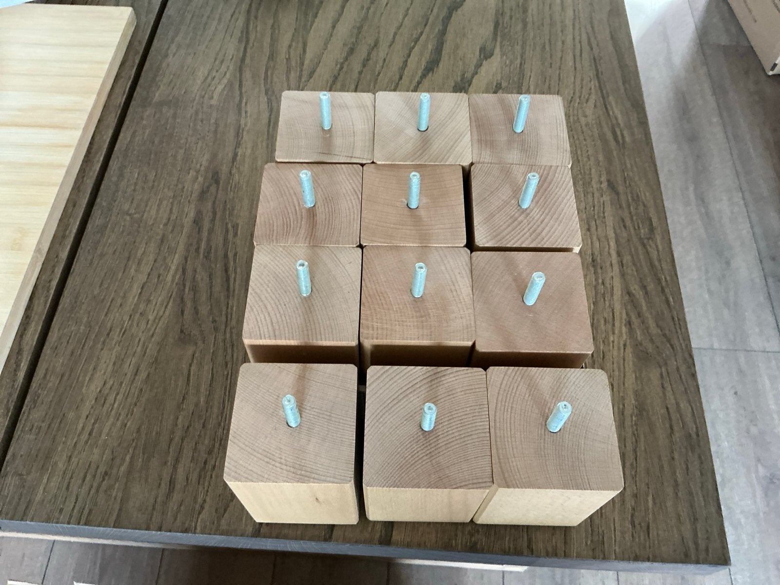 Swiss Sense bedpoten, 12 stuks, 10 cm hoog, Ophalen of Verzenden, Zo goed als nieuw, Hout