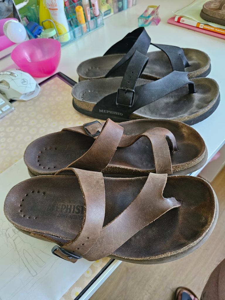 MEPHISTO NIELS teenslippers 2 paar, Kleding | Heren, Schoenen, Ophalen of Verzenden, Bruin