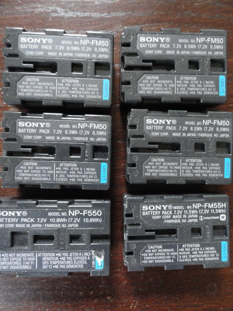Sony accu-packs (origineel) 6x, Overige typen, Ophalen of Verzenden, Zo goed als nieuw, Sony