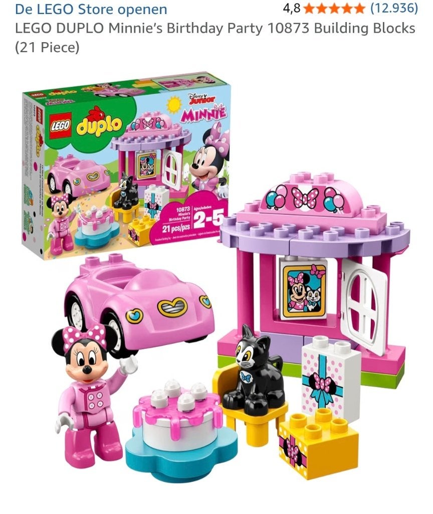Lego duplo Minnie's Birthday Party 10875, Ophalen, Zo goed als nieuw, Duplo