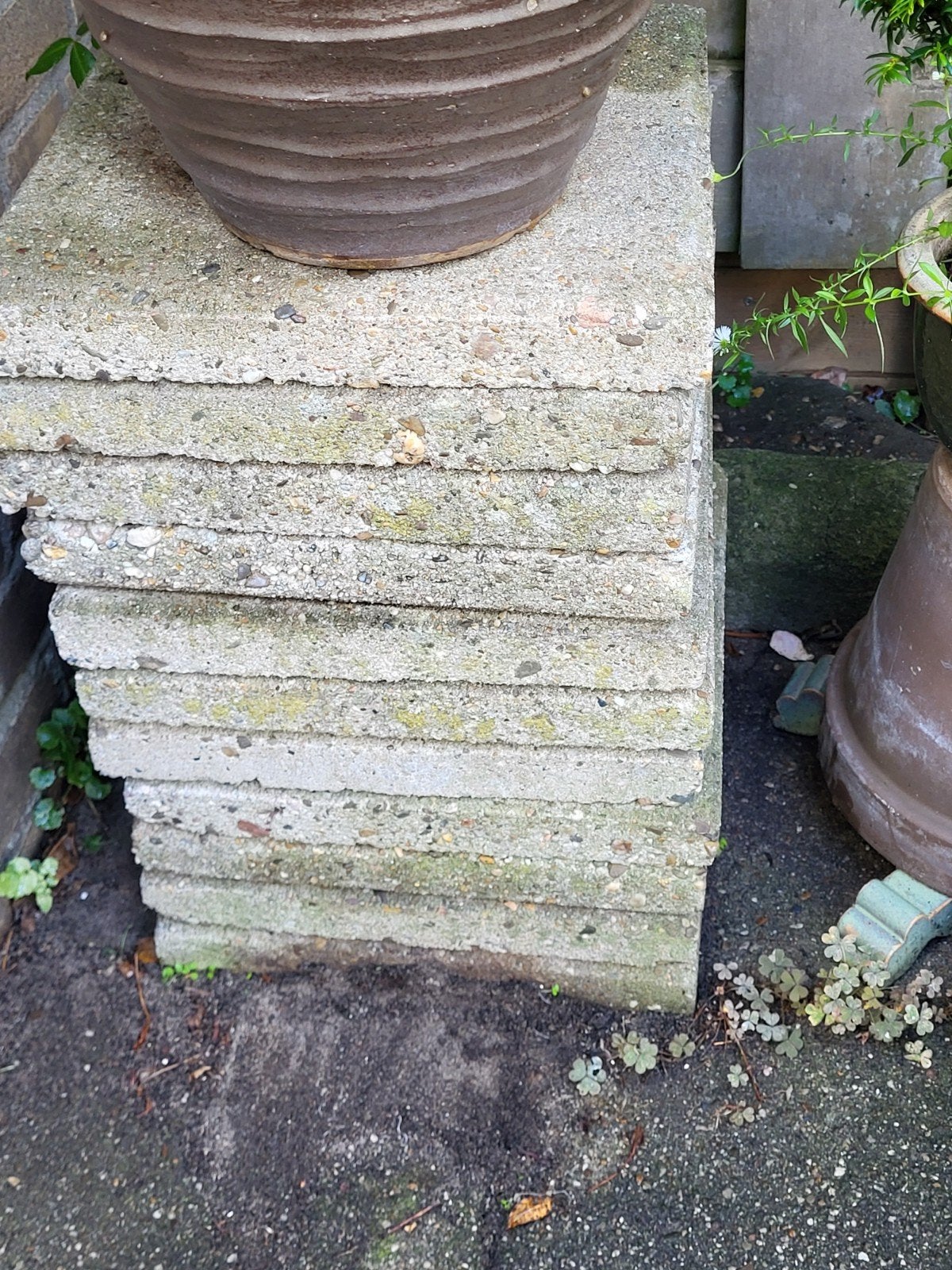 betonnen stoep tegels. GRATIS., Ophalen, Gebruikt, Beton