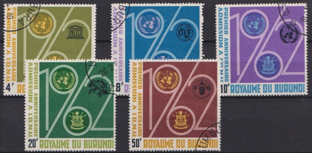 Burundi 1962 Lid VN, Verzenden, Gestempeld, Plaats of Gebouw