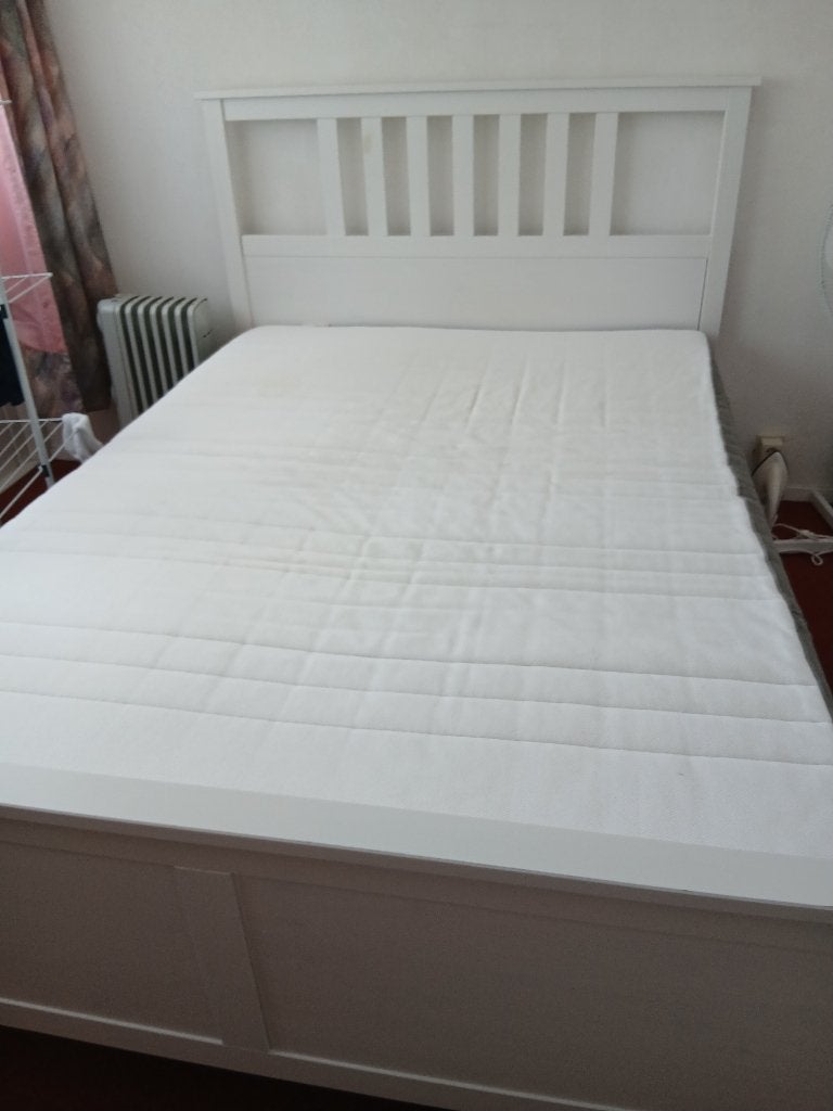 Bed 140x200, Huis en Inrichting, Ophalen, Wit, Tweepersoons, 140 cm