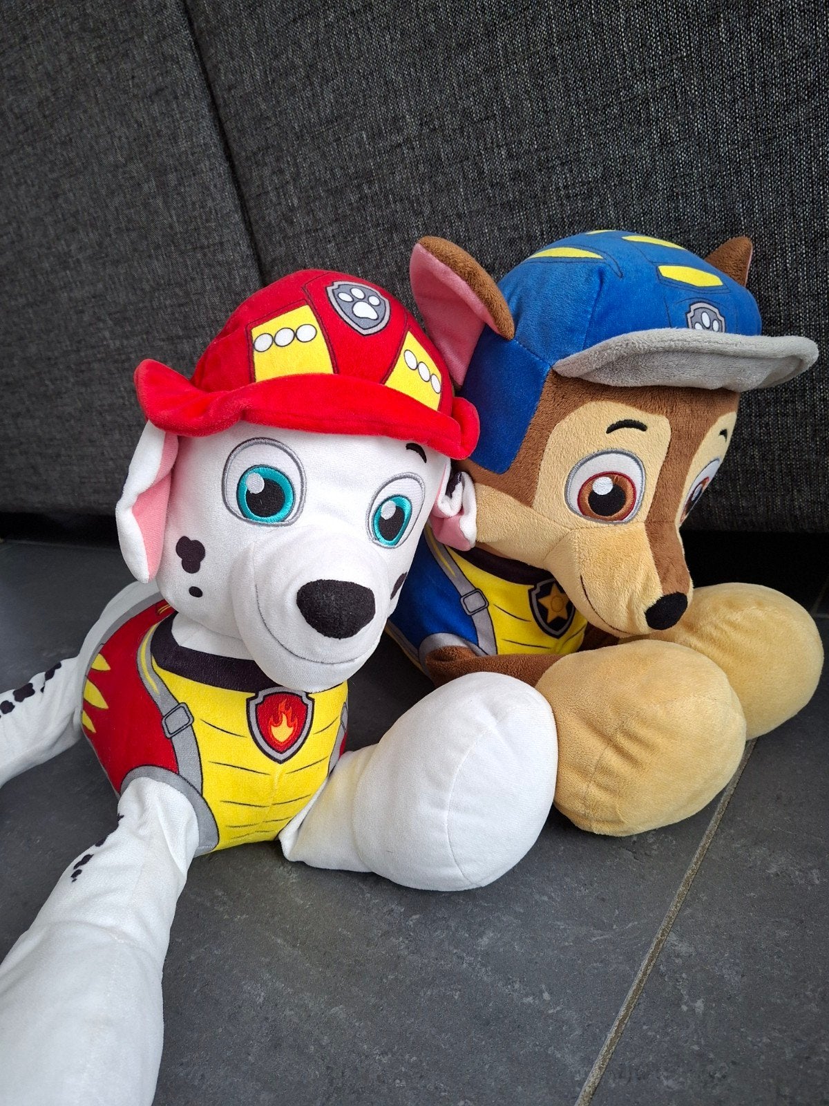 Grote Paw Patrol knuffels: Chase en Marshall, Kinderen en Baby's, Speelgoed | Knuffels en Pluche, Zo goed als nieuw, Middelgroot (20 tot 80 cm)