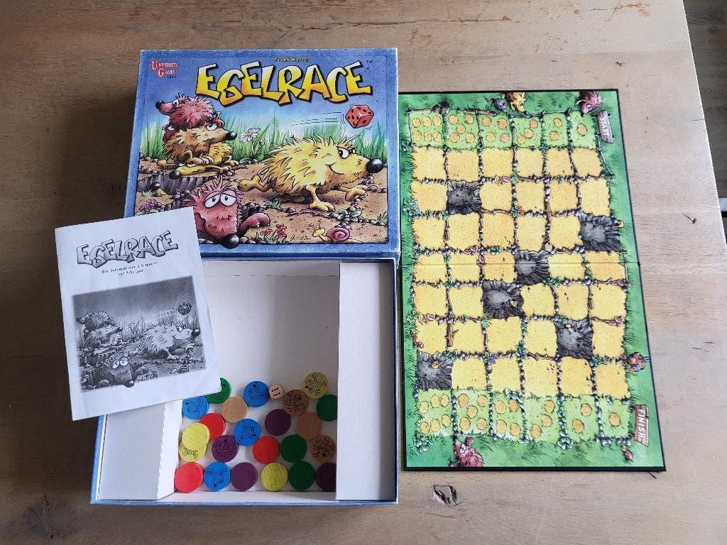 Egelrace bordspel - Leuk familiespel, Vijf spelers of meer, Ophalen of Verzenden, Zo goed als nieuw, University Games