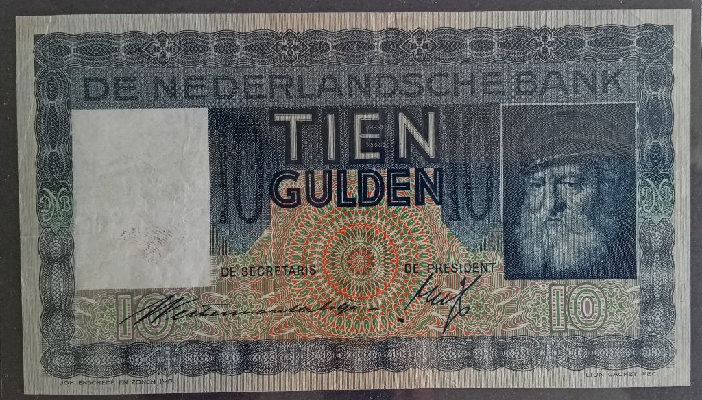 10 gulden 1933  40-1A, Ophalen of Verzenden, 10 gulden, Los biljet