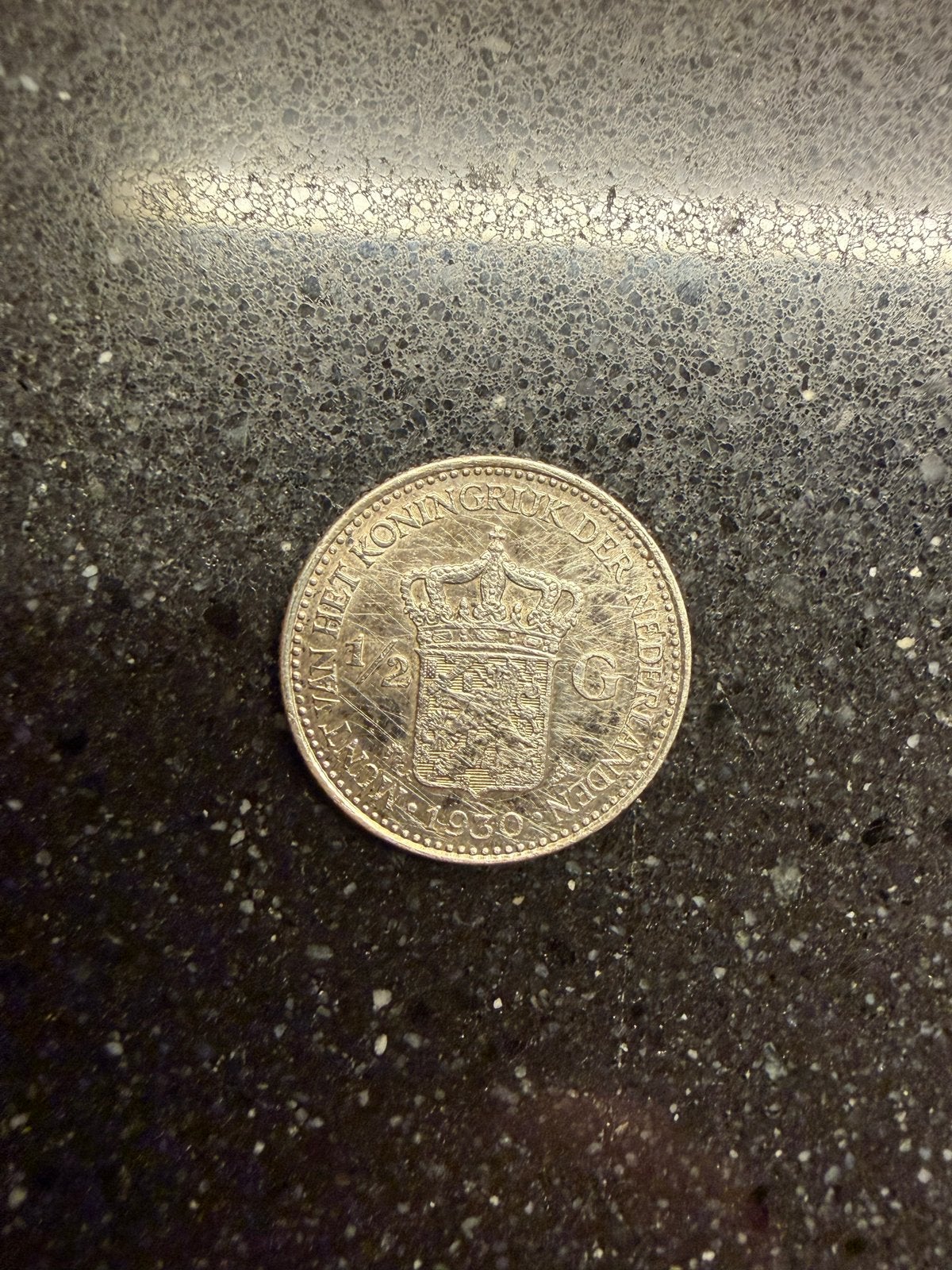 Zilveren ½ Gulden Koningin Wilhelmina 1930, ½ gulden, Zilver, Ophalen of Verzenden, Koningin Wilhelmina