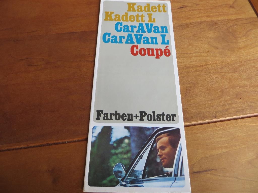 Folder Opel Kadett B, Kadett Coupe, Caravan kleuren 1965, Opel, Zo goed als nieuw, Opel, Ophalen of Verzenden