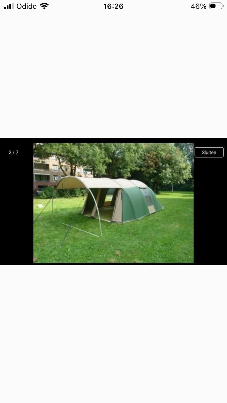 Aluminium boogtent Falco Zeearend 4 persoons, Ophalen, Gebruikt, Tot en met 4