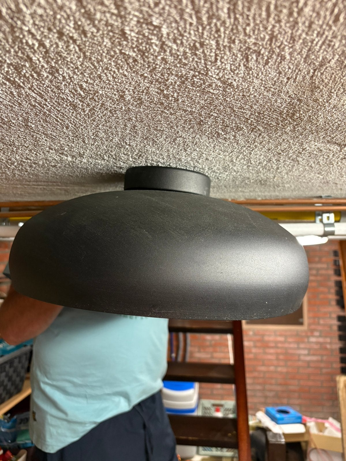 Zwarte plafondlamp plafoniere, Ophalen of Verzenden, Zo goed als nieuw