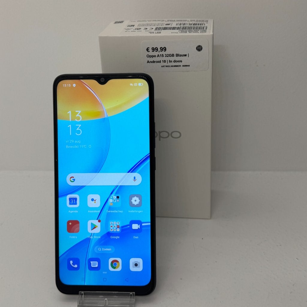 Oppo A15 32GB Blauw | Android 10 | In doos, Telecommunicatie, Mobiele telefoons | Overige merken, Overige modellen, Toulonselaan 72