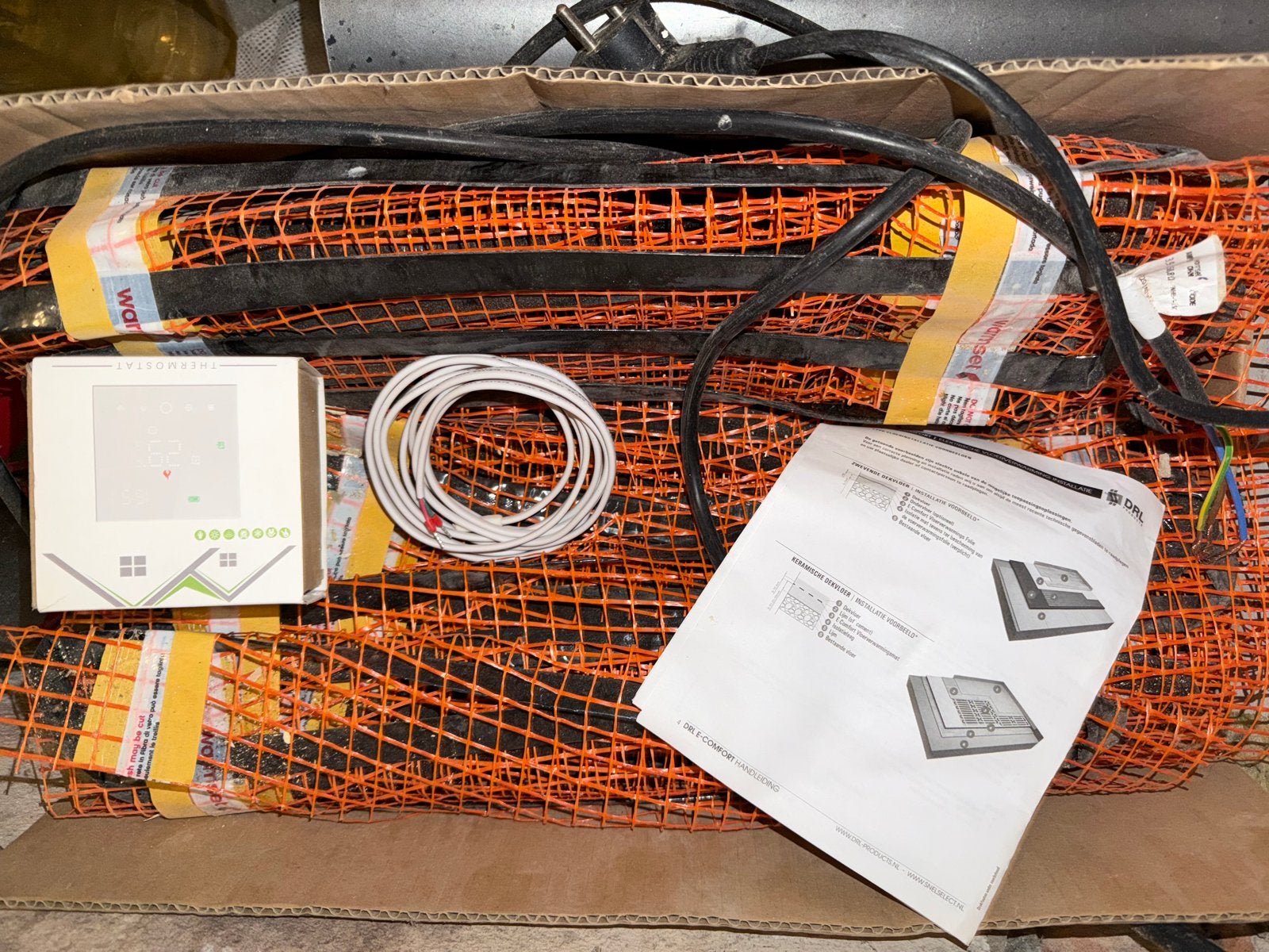 DRL E-Comfort vloerverwarming mat 6m2+ wifi thermostaat, Ophalen of Verzenden, Nieuw, Overige typen