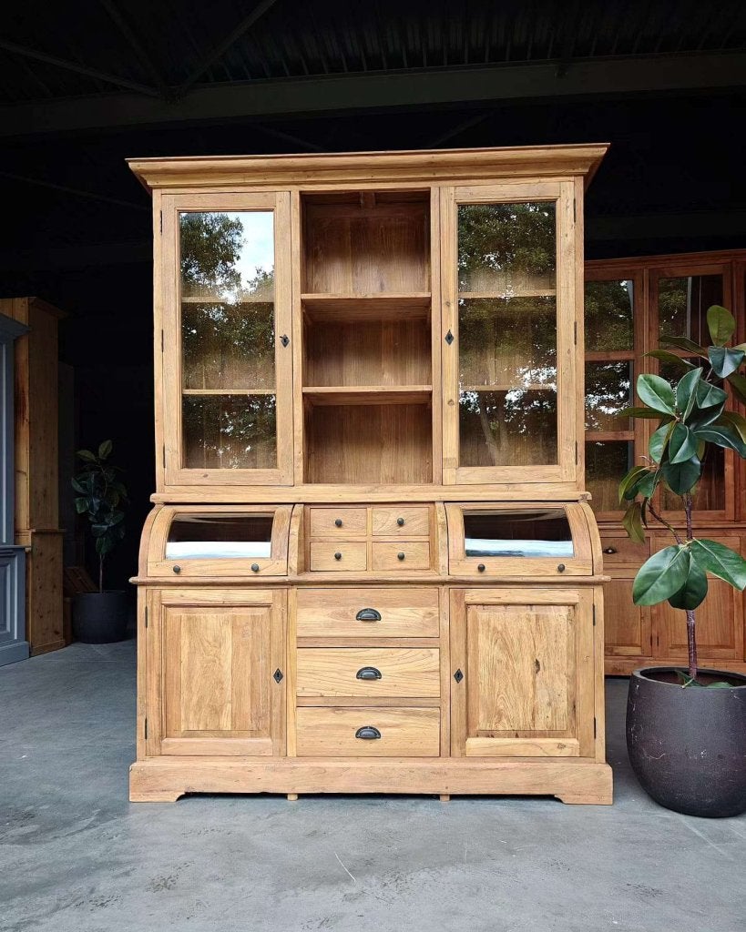 Teakhouten grutterskast | Apothekerskast Teak #2845, Gebruikt, -, 200 cm of meer, -
