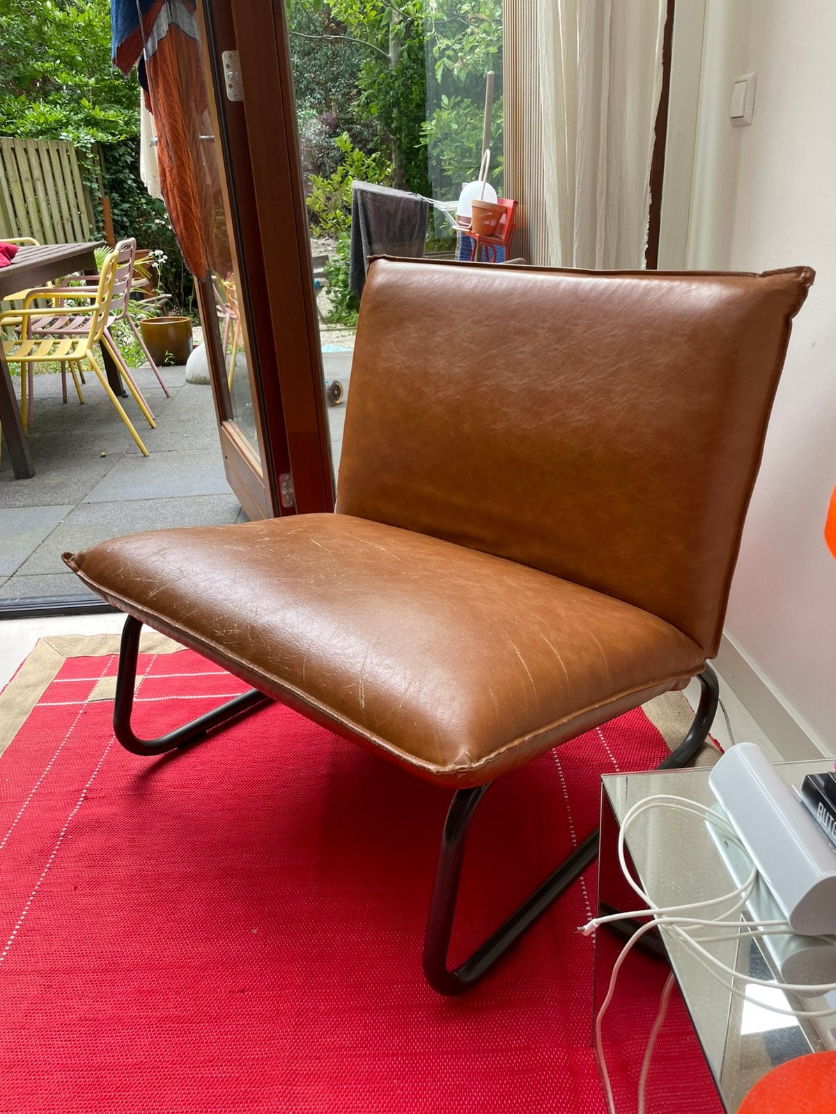 Leren DTP design stoel - Eijerkamp, Ophalen of Verzenden, Zo goed als nieuw, 50 tot 75 cm, Leer