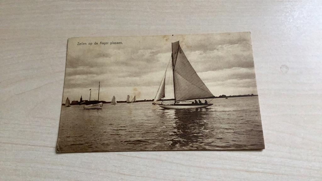 Zeilen op de Kager Plassen, Ophalen of Verzenden, 1920 tot 1940, Gelopen, Zuid-Holland