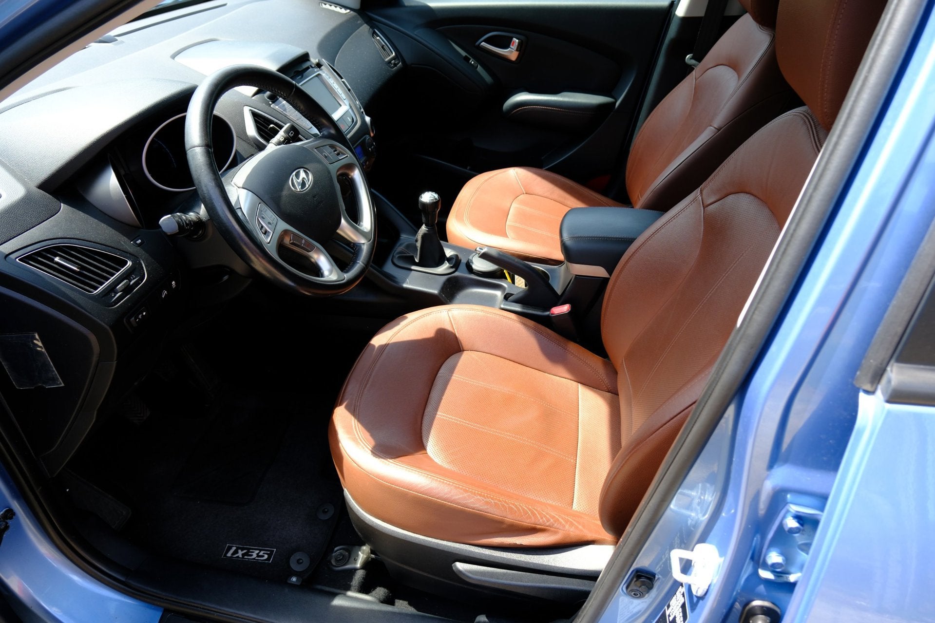 Hyundai Ix35 2.0i 163pk i-Catcher Leder|Pano|Navi|Clima|Cam, Auto's, Gebruikt, 4 cilinders, Blauw, 163 pk