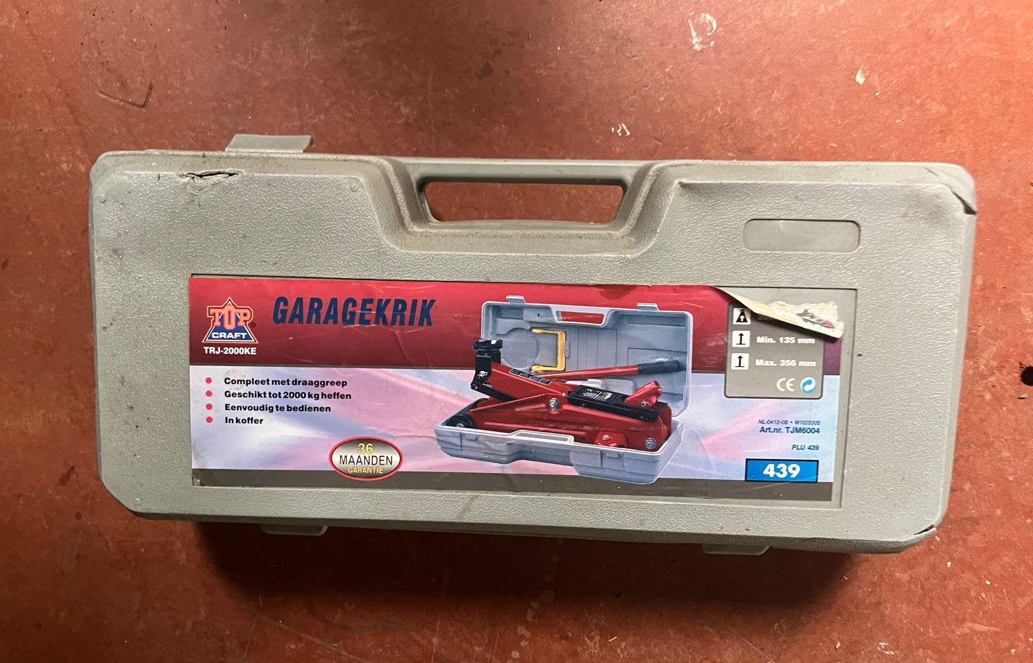 Garagekrik in koffer - Compact en gebruiksvriendelijk, Ophalen, Zo goed als nieuw, Manueel, Garagekrik
