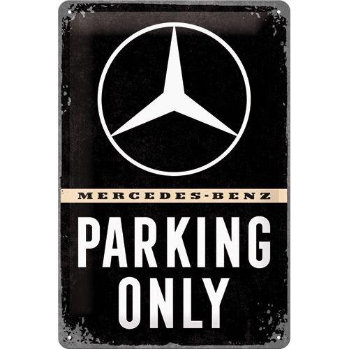 Mercedes Benz Parking Only relief reclamebord van metaal, Ophalen of Verzenden, Nieuw, Auto's