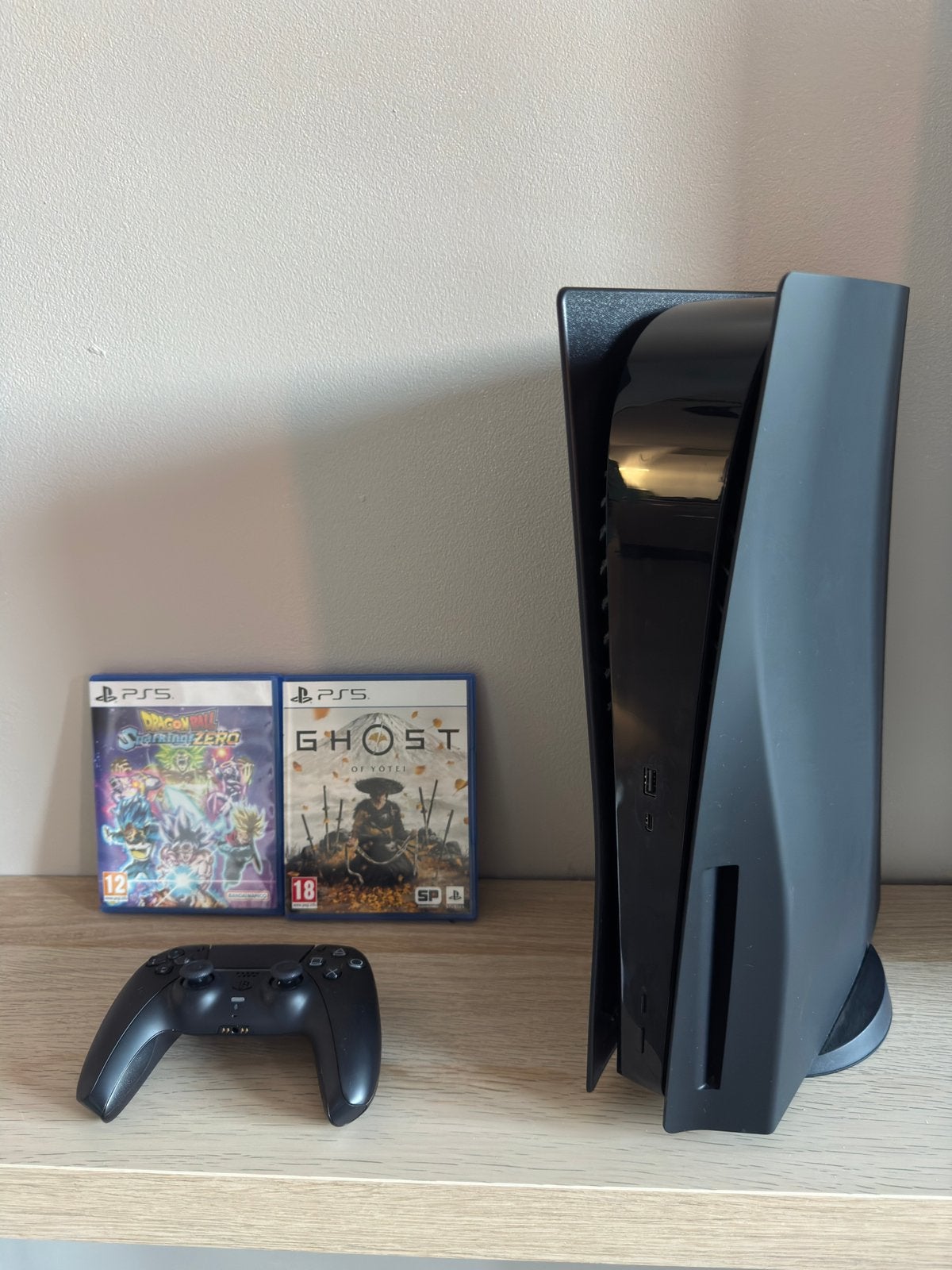 Zwarte PS5 Disc + games Te Koop, Ophalen of Verzenden, Zo goed als nieuw