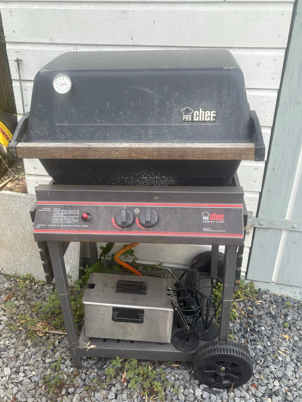 Pro Chef Gasbarbecue met Frituurpan en Accessoires, Ophalen of Verzenden, Gebruikt