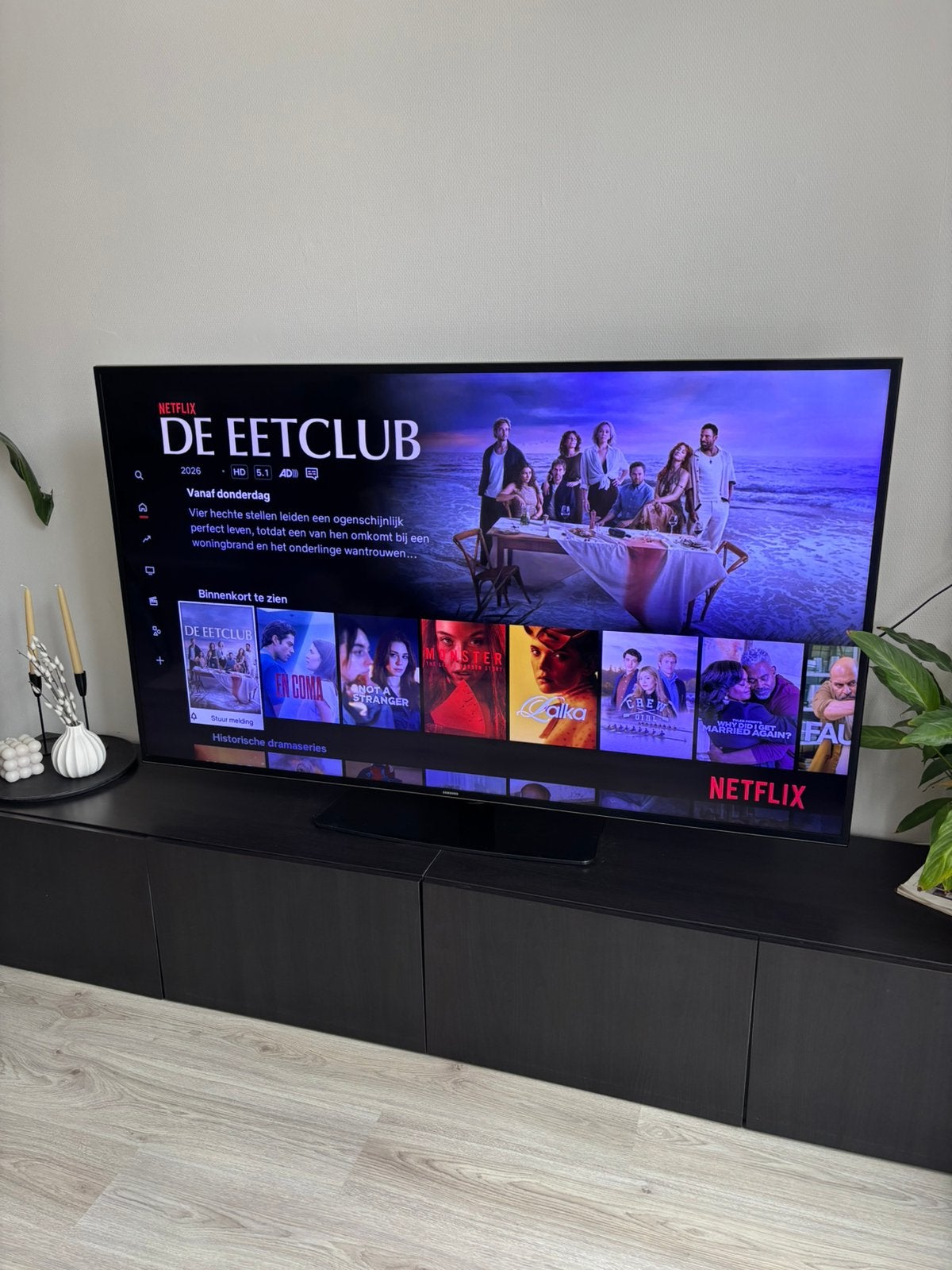 Samsung smart TV 65 inch, Ophalen, 50 Hz, Zo goed als nieuw, Samsung