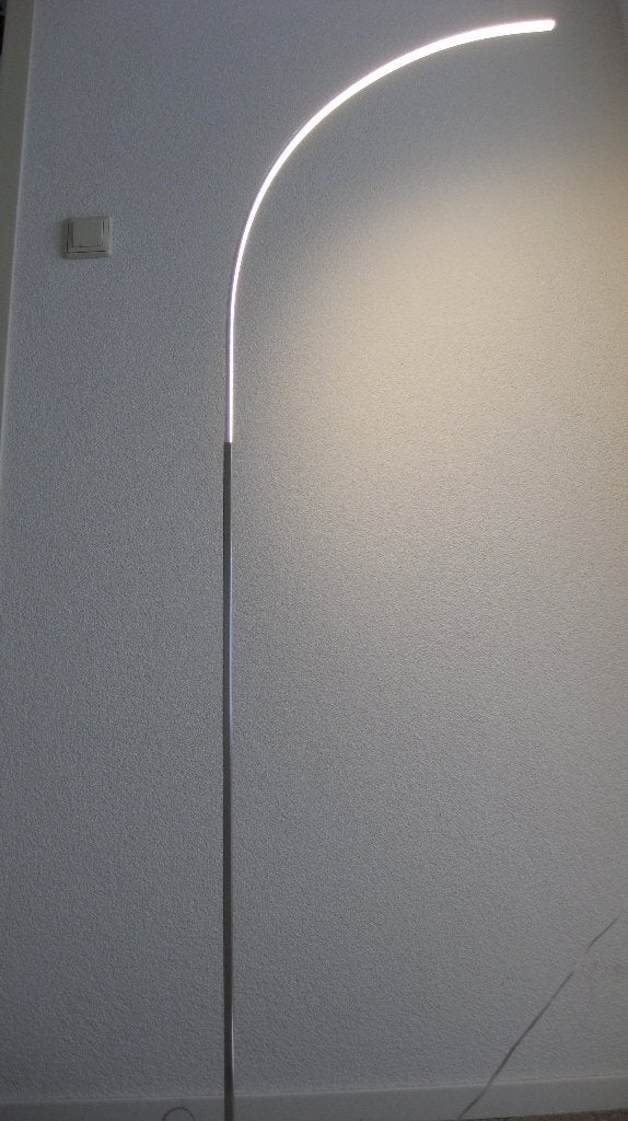 Moderne LED Booglamp (Vloer) sta lamp, Ophalen, Overige fittingen, Zo goed als nieuw, 150 tot 200 cm