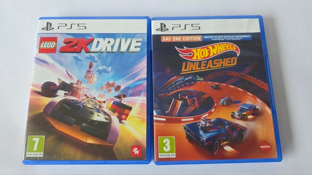 LEGO 2K Drive & Hot Wheels Unleashed PS5 Games, Racen en Vliegen, 2 spelers, Ophalen of Verzenden, Zo goed als nieuw