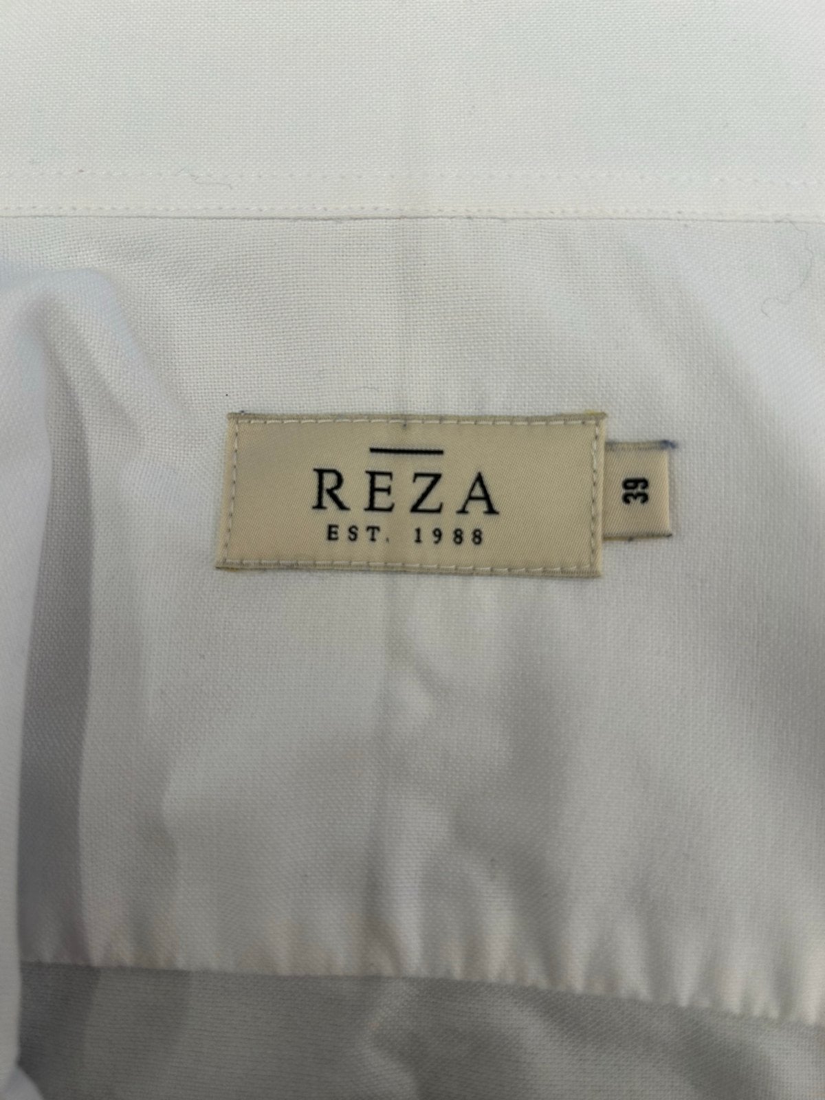 Reza overhemd wit, maat 39 (M), Kleding | Heren, Ophalen of Verzenden, Zo goed als nieuw, Wit, Halswijdte 39/40 (M)